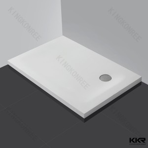 Matte Finished Texture Stone Resin / Poly Marble Shower Tray