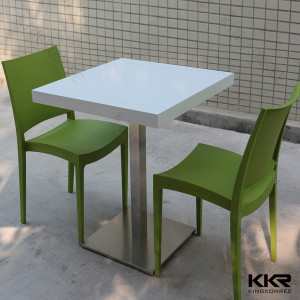Mini Blue Solid Surface Table Top Two Seats Table with CE Approved