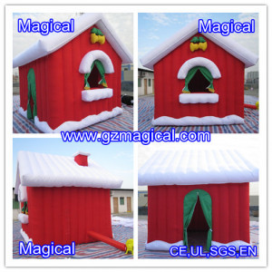 Mini Red Inflatable Christmas House for Santa Claus (MIC-422)