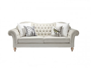 Modern Living Room Furniture 3 Seat Wooden Fabric Leather Sofa (G123)