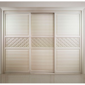 Modern PVC Sliding Door Bedroom Wardrobe (YG11240)