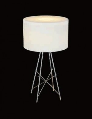 Modern White Table Light with Glass Shade (787T)