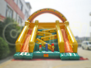 New Design Inflatable Yellow Two Slide Chsl108