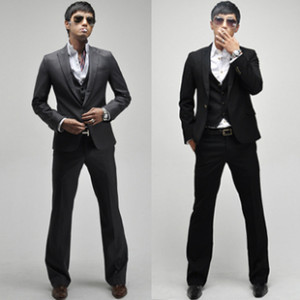 One-Button 3PCS 1button Designed Men's Slim Fit Business Suits