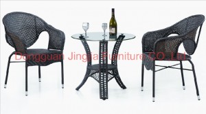 Outdoor Iron Rattan Garden Patio Table and Chair (JJ-S489&578)