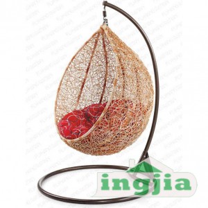 Outdoor Rattan Swing Chair with Cushion and Arm (JJ-F712B)