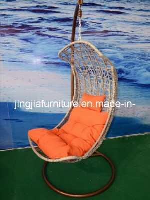 PE Rattan Garden Swing Hanging Chair with Cushion (JJ-S833)