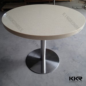 Quartz Stone or Solid Surface Restaurant Coffee Round Table