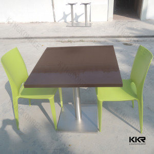 Round Square Corian Dining Table for Restaurant and Event