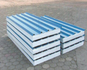 Royal Blue Color Corrugated EPS (Foam Core) Sandwich Panel