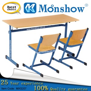 School Furniture, Height Adjustable Desk and Chair (Double)