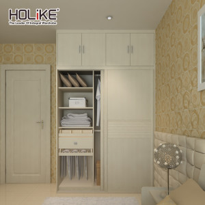 Simple Practicle Wardrobe with Sliding Door and Hinged Door