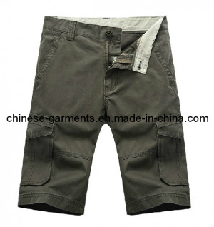 Single Colors Wash Short Pants for Men