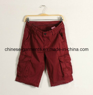 Single Colorshort Wash Pants for Men