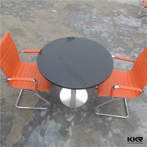 Sparkling Round Quartz Stone Restaurant Dining Tables