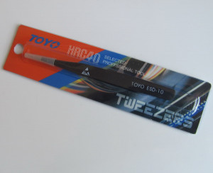 ESD-10 Non-magnetic Steel Fine Tip Anti-static Tweezers