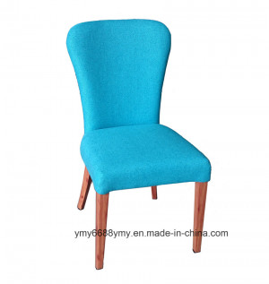 Timber Grain Leg Fabric Ghost Chair