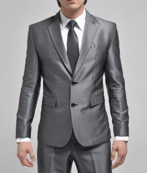 Top-Quality 2button Sliver Grey Latest Design Mens's Business Fashion Suits
