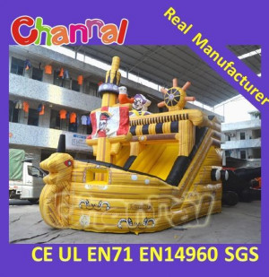 Top Sale Inflatable Pirate Ship Kids Slide Inflatable Slides