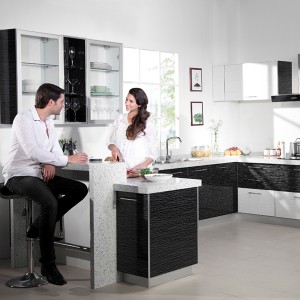 Wooden Glossy Acrylic Kitchen Cabinet