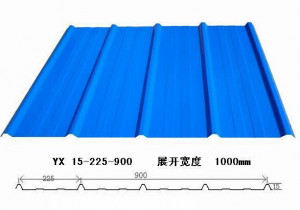 Yx15-225-900 Sea Blue Corrugated Roofing Sheets