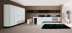 Zhuv High Gloss Door MDF 18mm Kitchen Cabinet (ZHK-009)