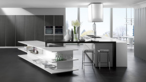 Zhuv High Gloss Door MDF 18mm Kitchen Cabinet (ZHK-014)