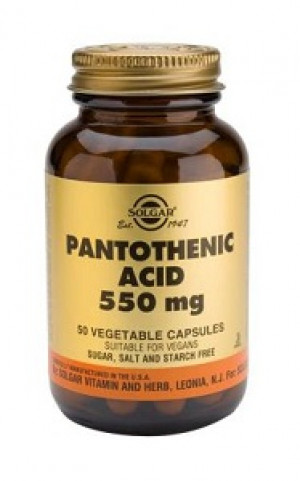 Pantothenic Acid 550 mg Vegetable Capsules