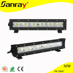 11" 30W Auto Waterproof CREE LED Engine Light Bar for Offroad