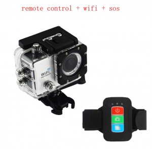 2.0inch LCD Panel Flip HD Camcorder Action Cam with Sos WiFi Remote Control