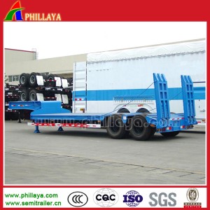 2 Axles Low Bed Semi Trailer Truck