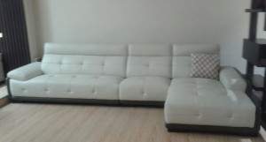 2015 Modern Leather Living Room Sectional Sofa with Chaise (N853)