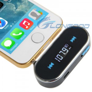 3.5mm Jack FM Transmitter for iPhone 4 5 / Samsung / HTC / Nokia / MP3 Player / Other Audio Devices with 3.5mm Jack