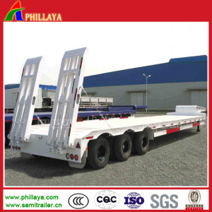 3 Axle Lowbed Type Trailer Flatbed Semi Trailer