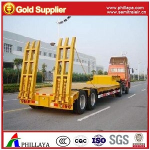 30-40ton Transport Lowbed Flatbed Semi Trailer