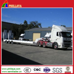 30-80 Tons Low Bed Truck Semi Trailer Low Loader