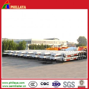 40ton-60ton Truck 3 Axle Low Bed Trailer with Low Deck