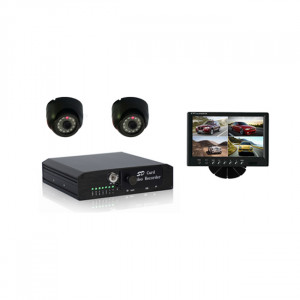 4CH Real-Time Recording DVR with 7 Inch Monitor