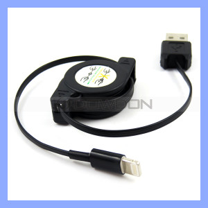 8 Pin to USB Retractable Data Sync Charger Cable for Apple iPhone 5 5c 5s