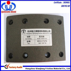Asbestos-Free Brake Lining 17276 MB/60/1 Brake Linings for Mercedes-Benz Truck