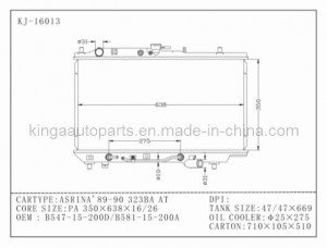 Auto Radiator for Asrina'89-90 323ba at (KJ-16013)