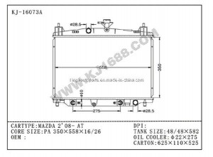 Auto Radiator for Mazda 2'08 AT (KJ-16073A)