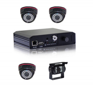 Basic 4CH SD Card Mobile DVR Car DVR Mobile DVR for Vehicle, 4 Channel, D1/HD1/CIF, 3G, GPS Include