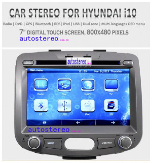 Car GPS Navigation for Hyundai I10 Stereo Headunit Satnav Autoradio Multimedia