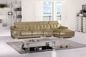Chinese Furniture Living Room Soft Leather Corner Sofa (B102)