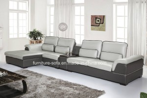 Chinese Furniture Modern Leather Sofa with Table (SO57)