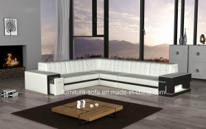 Club Modern Furniture White Import Leather Sofa with Lockers