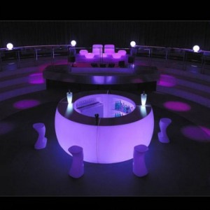 Colorful Night Club Glowing Plastic LED Lighted Bar Counter Top