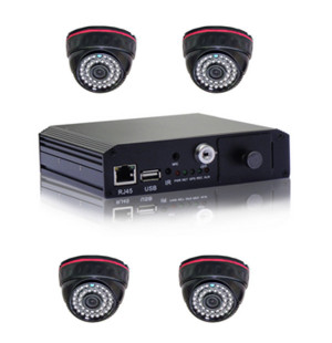 Economical 4CH H. 264 SD Card Mobile DVR with G-Sensor & GPS