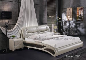 Elegant White Modern Double Bedroom Furniture with Bedstands (J095)